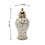 Regal White and Gold Ceramic Decorative Ginger Jar B030123492