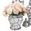 Regal White and Silver Ceramic Decorative Ginger Jar B030123498