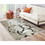 Penina Luxury Area Rug in Beige and Gray with Bronze Circles Abstract Design B030124863