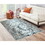 Penina Luxury Area Rug in Gray with Silver Circles Abstract Design B030124877