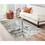 Shifra Luxury Area Rug in Gray with Silver Abstract Design B030124892