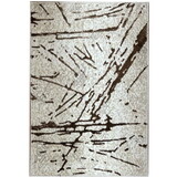 Shifra Luxury Area Rug in Beige and Gray with Bronze Abstract Design B030124899