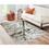 Shifra Luxury Area Rug in Beige and Gray with Bronze Abstract Design B030124900