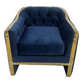 Navy and Gold Sofa Chair B030131445