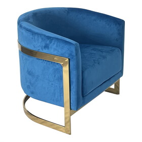Blue and Gold Sofa Chair B030131450