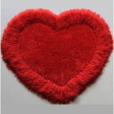 Heart Shape Hand Tufted 4-inch Thick Shag Area Rug (28-in x 32-In) B03046998