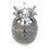 Ambrose Chrome Plated Crystal Embellished Lidded Ceramic Pineapple Bowl (7 in. x 7 in. x 10.5 in.) B03050074