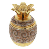 Ambrose Gold Plated Crystal Embellished Lidded Ceramic Pineapple Bowl (7 in. x 7 in. x 10.5 in.) B03050075