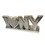 "I Love New York" Ceramic Chrome Plated Table Top in Diamond Incrustation (20-in x 4-in x 8-in) B03050096
