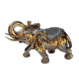 Ambrose Delightfully Extravagant Gold Plated Elephant with Embedded Crystal and Pearl Saddle (11.5