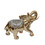 Ambrose Delightfully Extravagant Gold Plated Elephant with Embedded Crystal and Pearl Saddle (11.5"L x 5"W x 8.5"H) B03050109