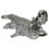 Ambrose Diamond Encrusted Chrome Plated Crocodile (25"L x 9"W x 7.5"H) B03050112