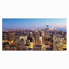 Oppidan Home "Manhattan Skyline" Acrylic Wall Art (32"H x 48"W) B03050798