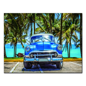 Oppidan Home "Classic Car at the Beach" Acrylic Wall Art (32"H x 48"W) B03050826
