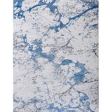 ZARA Collection Abstract Design Silver Blue Machine Washable Super Soft Area Rug B03068253