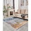 ZARA Collection Abstract Design Turquoise Gray Rust Machine Washable Super Soft Area Rug B03068257