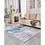 ZARA Collection Abstract Design Gray Turquoise Machine Washable Super Soft Area Rug B03068263