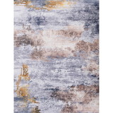 ZARA Collection Abstract Design Gray Brown Rust Machine Washable Super Soft Area Rug B03068266