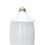 White Ceramic Decorative Jar with Gold Accent and Lid B03082085