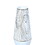 White Ceramic Vase with Gold Wood Grain Design - Elegant and Versatile Home Decor B03084867