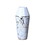 White Ceramic Vase with Gold Organic Accent Design - Elegant and Versatile Home Decor B03084868