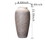 Vintage Sand Ceramic Vase 6.5"D x 13.5"H - Artisanal Piece for Your Home B03084889