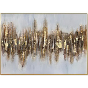 Home Hand Painted "Gilded Horizon" Oil Painting (40"H x 60"W) B030P154522