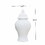 Elegant White Ceramic Ginger Jar with Decorative Design B030P154543