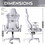 Techni Sport TSF45C Velvet Memory Foam Gaming Chair - White B031123716