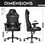 Techni Sport TSF65C Fabric Memory Foam Gaming Chair - Black B031135058