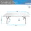 Techni Home 6 FT Granite White Folding Table with Easy-Carry Handle