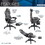 Gaming Racing Style Fully Reclining Executive Office Chair with Footrest, Black & Grey B031P169820