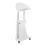 Techni Mobili Sit-to-Stand Rolling Adjustable Laptop Cart with Storage, White B031P204883