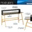 Techni Mobili Home Office Writing Desk with riser, Gold B031P205556