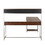 Techni Mobili L-Shape Desk with Hutch and Storage, Walnut B031S00043