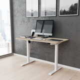 Techni Mobili Adjustable Sit to Stand Desk, Oak B031S00046