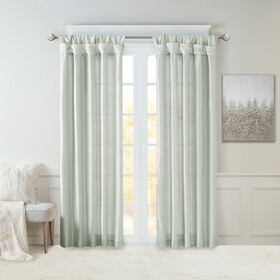 Twist Tab Lined Window Curtain Panel(Only 1 pc Panel) B035100452