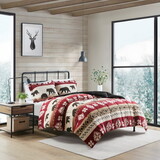 Print Sherpa Comforter Set