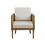 Blake Handcrafted Rattan Upholstered Accent Arm Chair B035118528