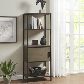 Darley 3-Shelf Bookcase with Storage Cabinet B035118581