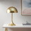 Dome-Shaped 2-Light Metal Table Lamp B035122356