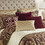 4 Piece Comforter Set Burgundy King B035128754