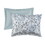 5 Piece Seersucker Duvet Cover Set with Throw Pillows B035129144