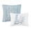 5 Piece Seersucker Duvet Cover Set with Throw Pillows B035129144