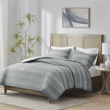 3 Piece Clipped Jacquard Duvet Cover Set