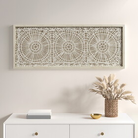 Henna Framed Medallion Rice Paper Shadow Box Wall Decor B035129216