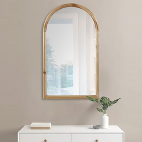 Remi Arched Wood Wall Mirror B035129255