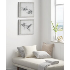 Humming Birds 2-Piece Framed Graphics Wall Art Set B035129269