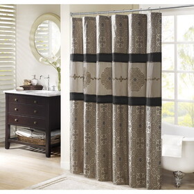 Donovan Embroidered Shower Curtain B035129332