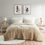 Ombre Shaggy Long Fur Comforter Mini Set B035129362